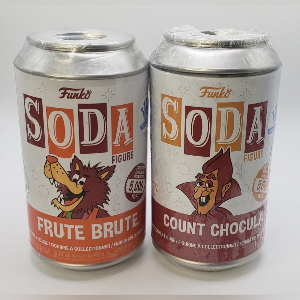 Funko Sodas METALLIC Count Chocula & FLOCKED Frute Brute Shop Exclusives LE 5000
